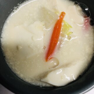 ☆残り野菜で豆乳スープ☆